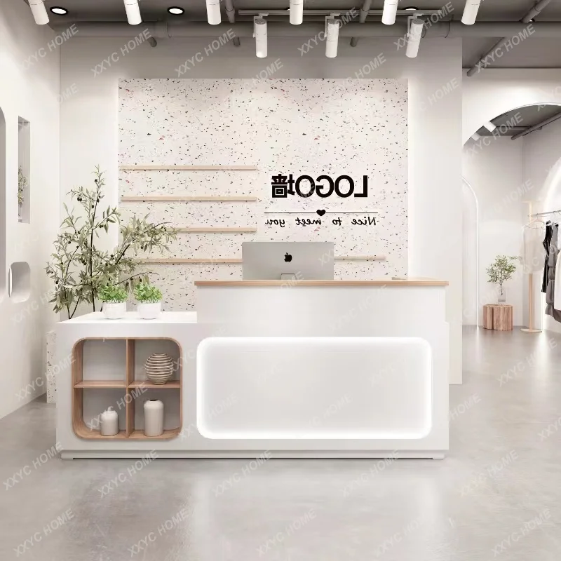 HHClothing Store Shopping Guide Desk Store Small Beauty Shop L-shaped Counter