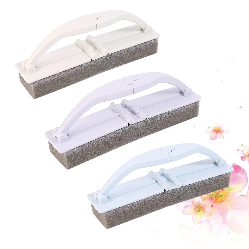 

3 PCS Cleaning Brush with Handle Folding Glass Brushes Draining Sponge Decontamination