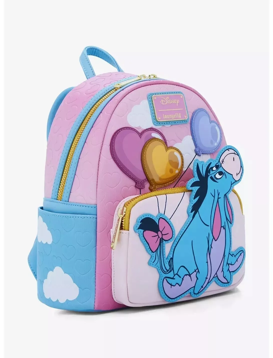 Winnie The Pooh Eeyore Heart Balloons Double Shoulder Women Backpack Villains Scene Sleeping Beauty Maleficent Mini Backpack