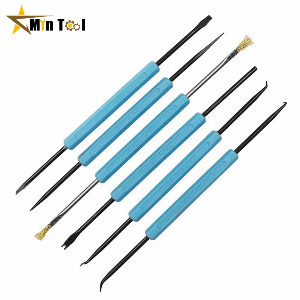 6Pcs Desolderen Tool Aid Printplaat Soldeer Lassen Hulpgereedschap Solderen Aid Pcb Cleaning Kit Reparatie Gereedschap Handgereedschap set