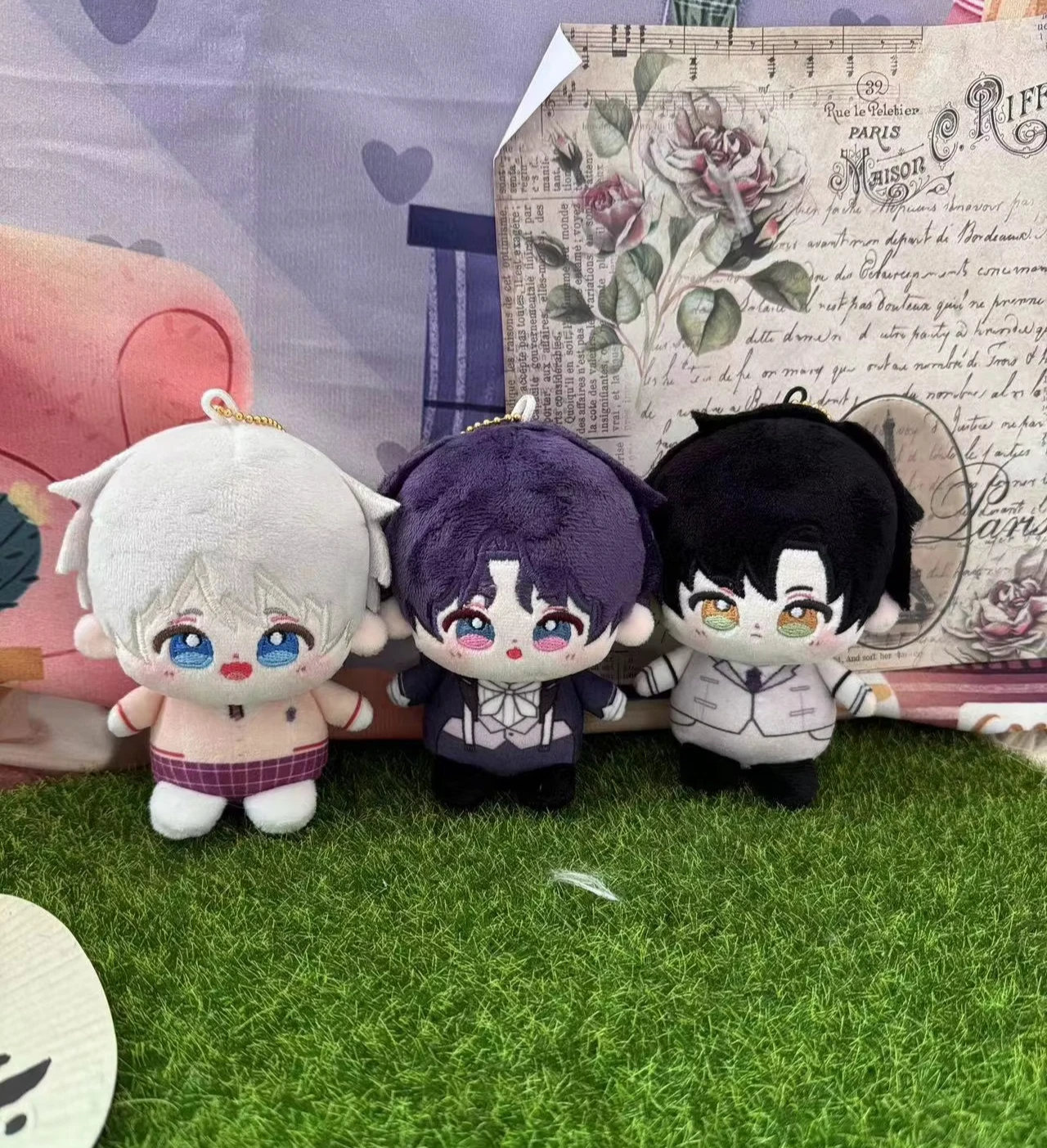 

Anime Love and Deepspace Rafayel Zayne Xavier Cosplay Plush Sitting Position Doll Cartoon Maumet Puppet Pendant Toys Xmas