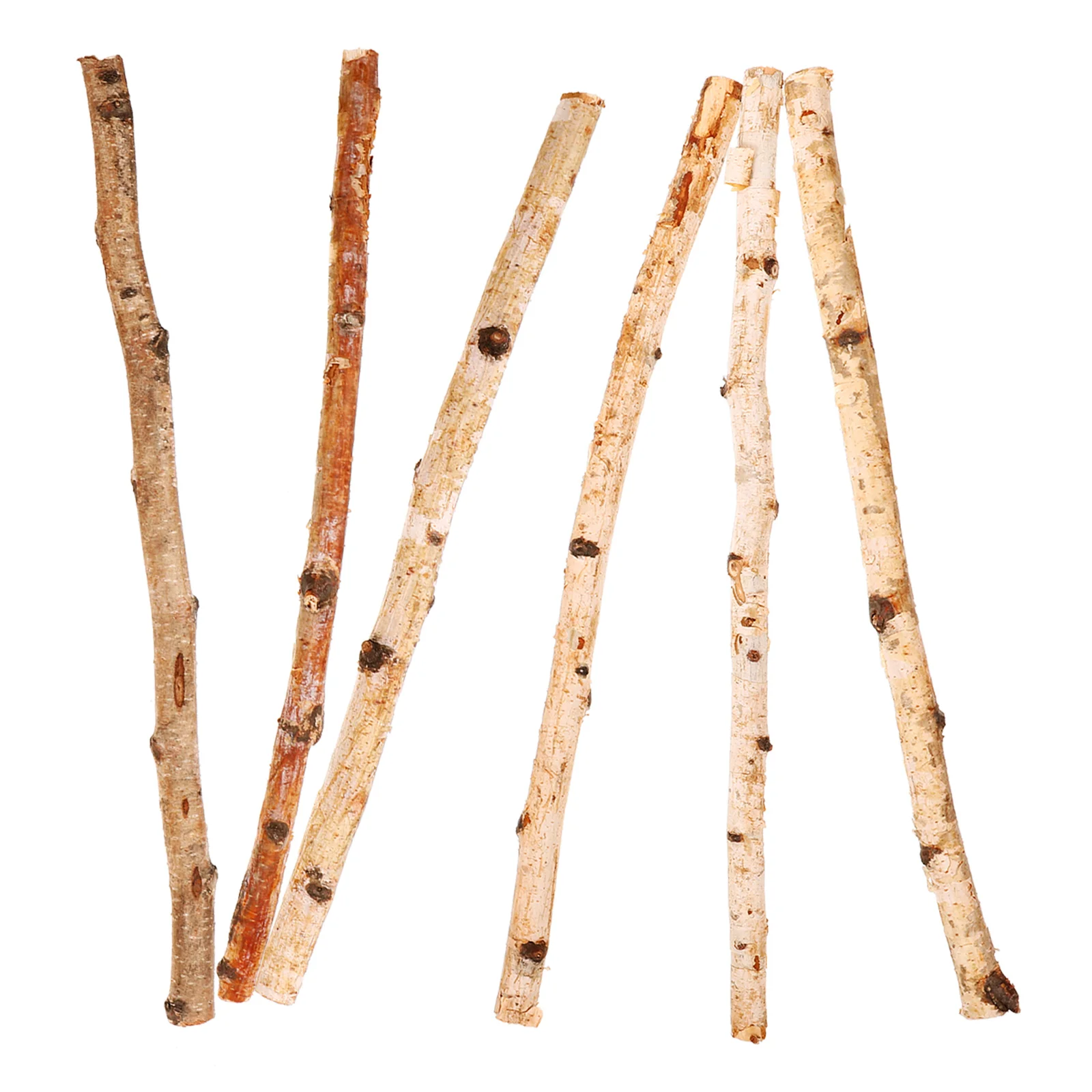 

6 Pcs Bark Stick Decorative Wood Craft Sticks Photo Prop Home Decoration Manual DIY Supply Branches Ornament Bbq Decorations