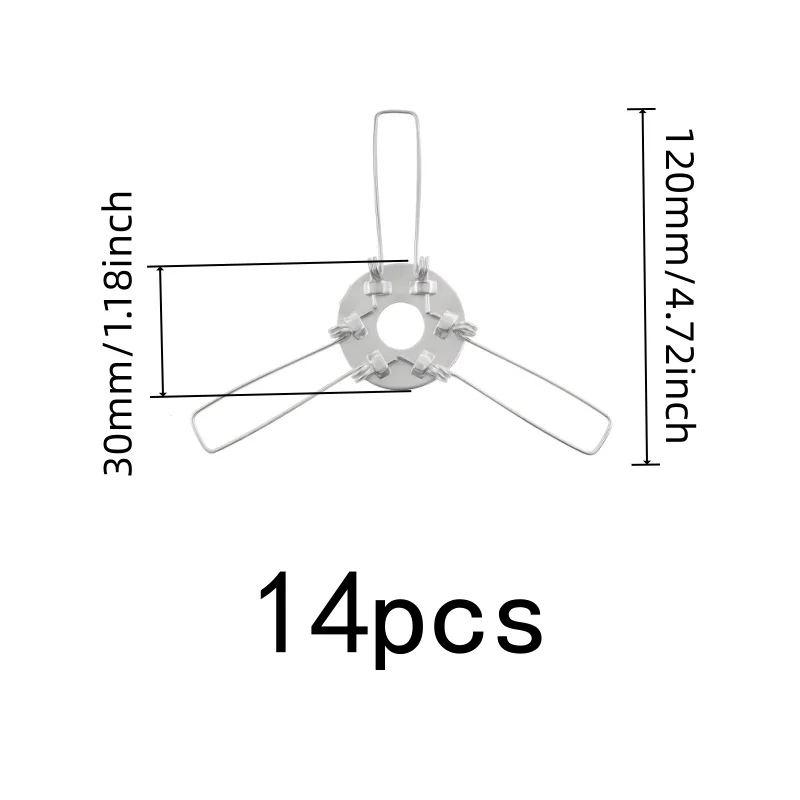 14 pcs 120mm Lampshade Spring Clamps, Firm Secure Grip, suitable for Lampshade Fixing, Strong Metal Spring