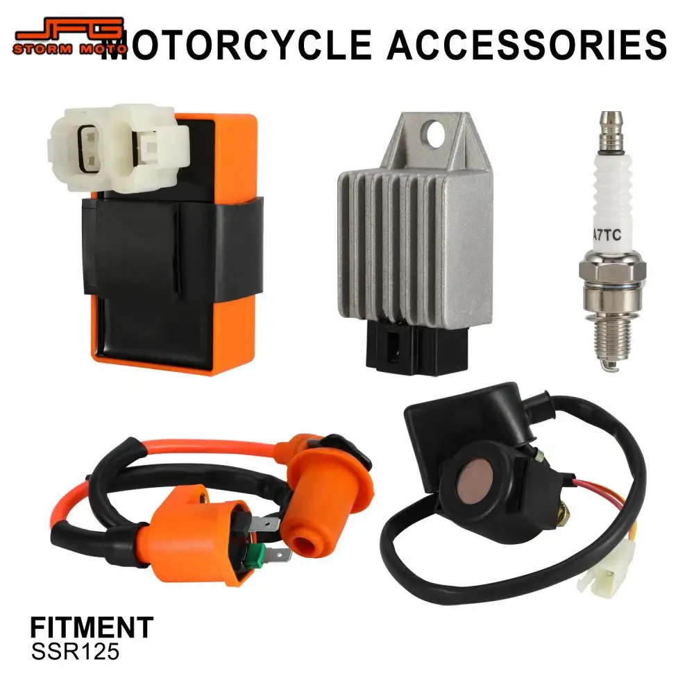 Motorcycles Accessories Ignition Coil and Spark Plug Set For GY6 50cc-150cc SSR125 Motocross Ignition System Parts Dirt Pit Bike