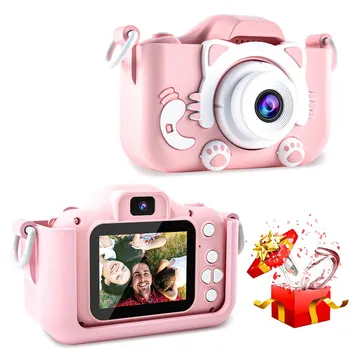 Kids Camera Toys for Boys Girls Children Digital Camera Cat Suitable Toddler Selfie Video Birthday Festival Toy for Kids