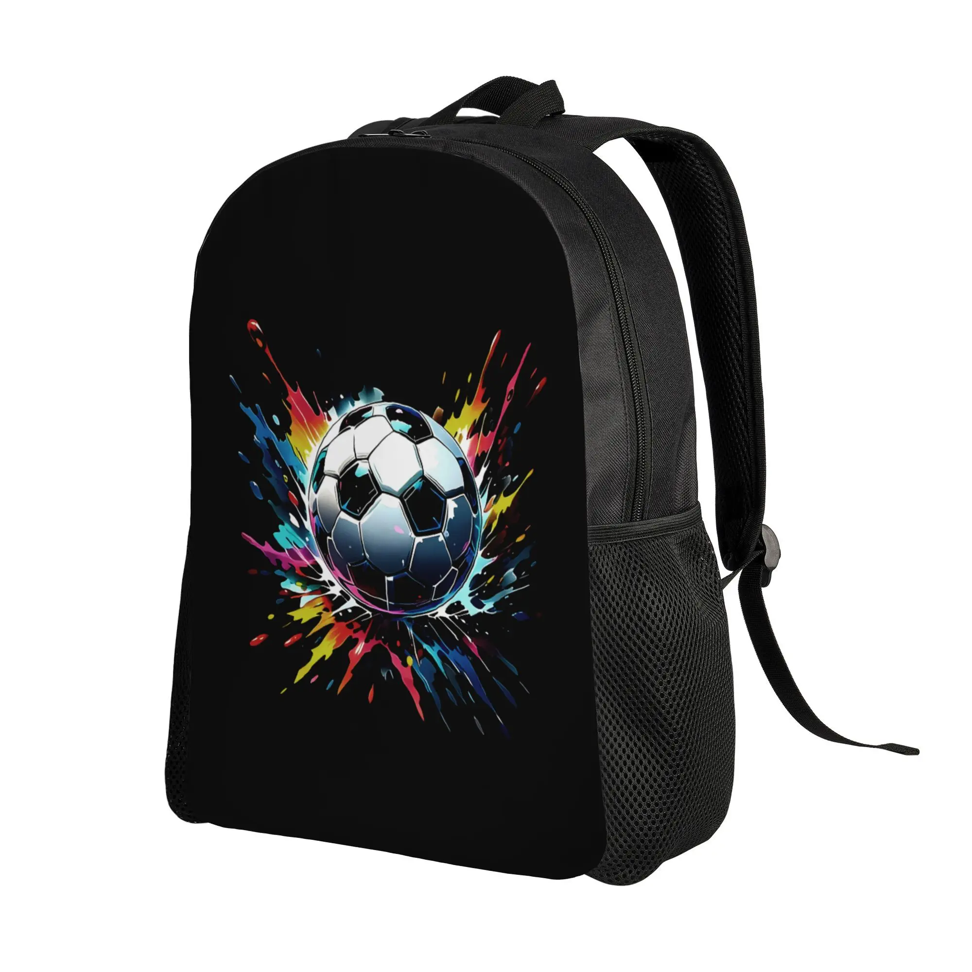 

Soccer 1Pc Floral Design Large Capacity Backpack Nylon Adjustable Straps for Men Women Travel School Daily Use 2D Flat Men's Backpack, 2D Flat