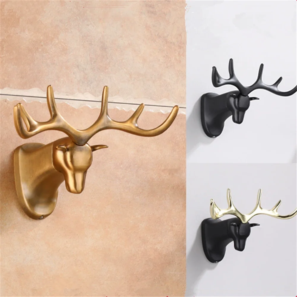 

Black Towel hanger Robe Hook Antique Clothes Hook Black Gold Clothes Rack Hanger Aluminum kitchen hook Door Hanger Wall Mounted