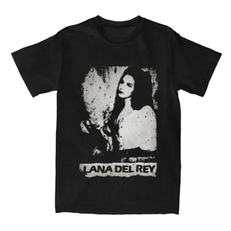 Camiseta Lana Del Rey Merch para hombres y mujeres 100% algodón ocio cuello redondo novedad camiseta ropa de manga corta Idea de regalo 02922