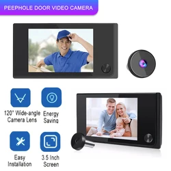 Videocamera per porta spioncino da 3.5 pollici 120 ° ampio angolo di visione 1MP visualizzatore per campanello digitale Monitor esterno per sistema di sicurezza domestica