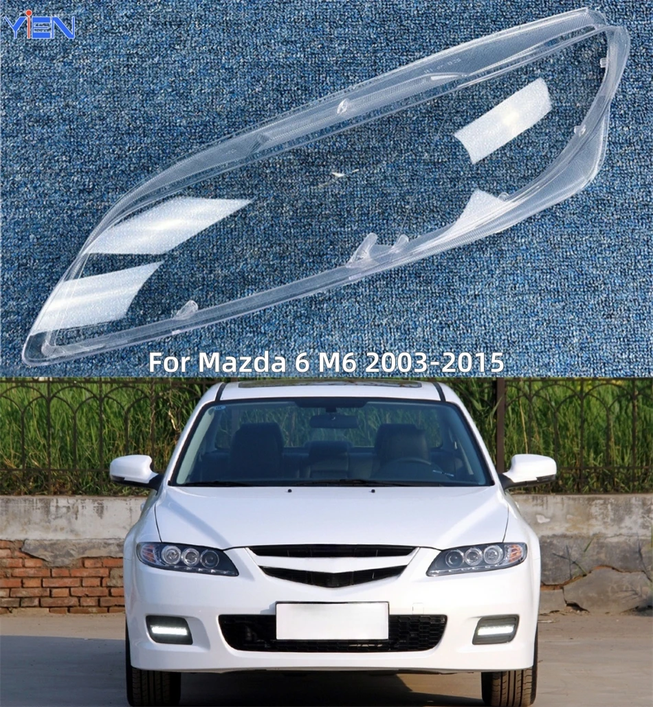 For Mazda 6 M6 2003 2004 2005 2006 2007 2008 2009 2010 2011 2012 2013 2014 2015 Car Accessory Products Headlight Lights Glass