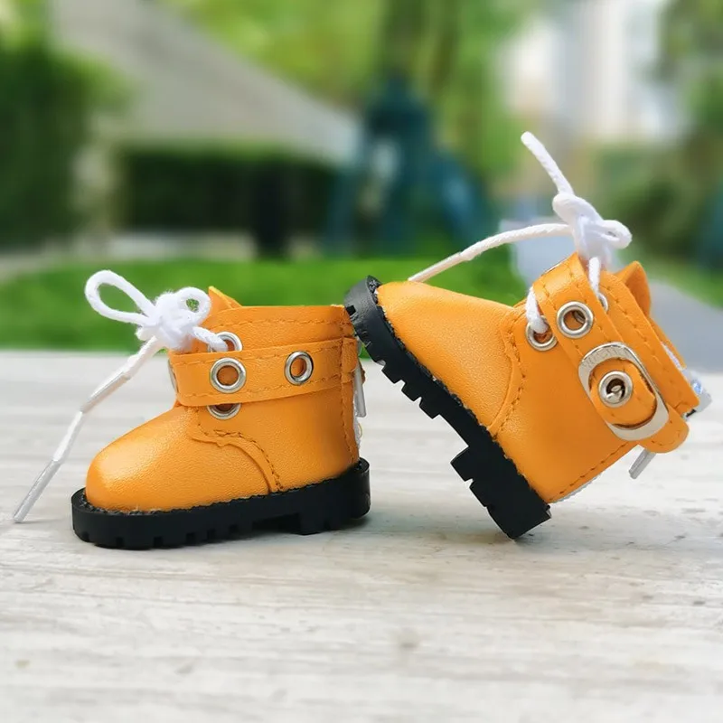 20CM Plush Doll Shoes Strap Martin Boots Fashion Solid Color Leather Shoes 20CM Stuffed Doll Accessories Children's Gifts