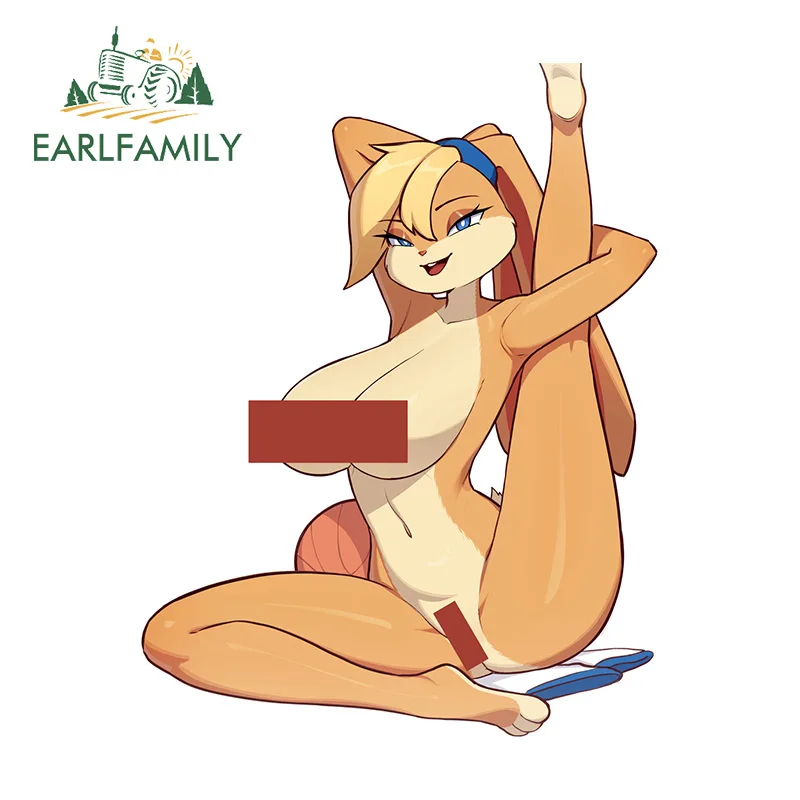 

EARLFAMILY 13cm X 10cm Furry Anime Sexy NSFW Car Stickers Vinyl Car Wrap Decal Surfboard Windows Trunk Decal Campervan