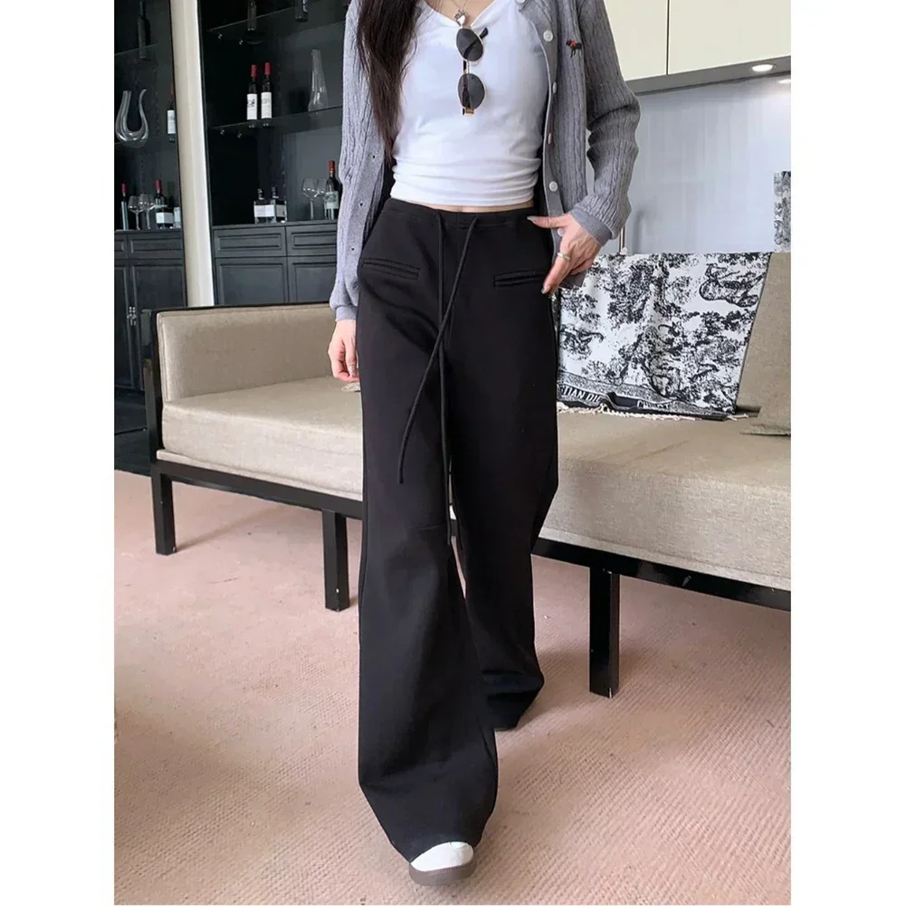 Pantaloni comodi da indossare tutti i giorni Pantaloni streetwear dritti slim Pantaloni tinta unita adatti a tutte le stagioni