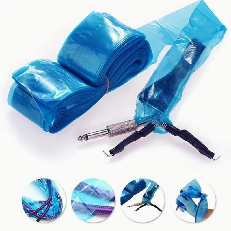 100Pcs Tattoo Clip Cord Covers Disposable Tattoo Clip Cord Sleeves Covers Supply Tattoo Machine Accessory Protection Bags image 3