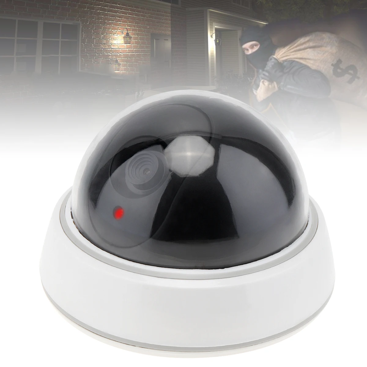 360 ° Smart Dome Dummy Bewakingscamera Home Waterdichte Fake Cctv Bewakingscamera Met Knipperende Rode Led-verlichting