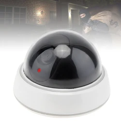 360°Smart Dome Dummy Surveillance Camera Home Waterproof Fake CCTV Security Camera with Flashing Red LED Lights