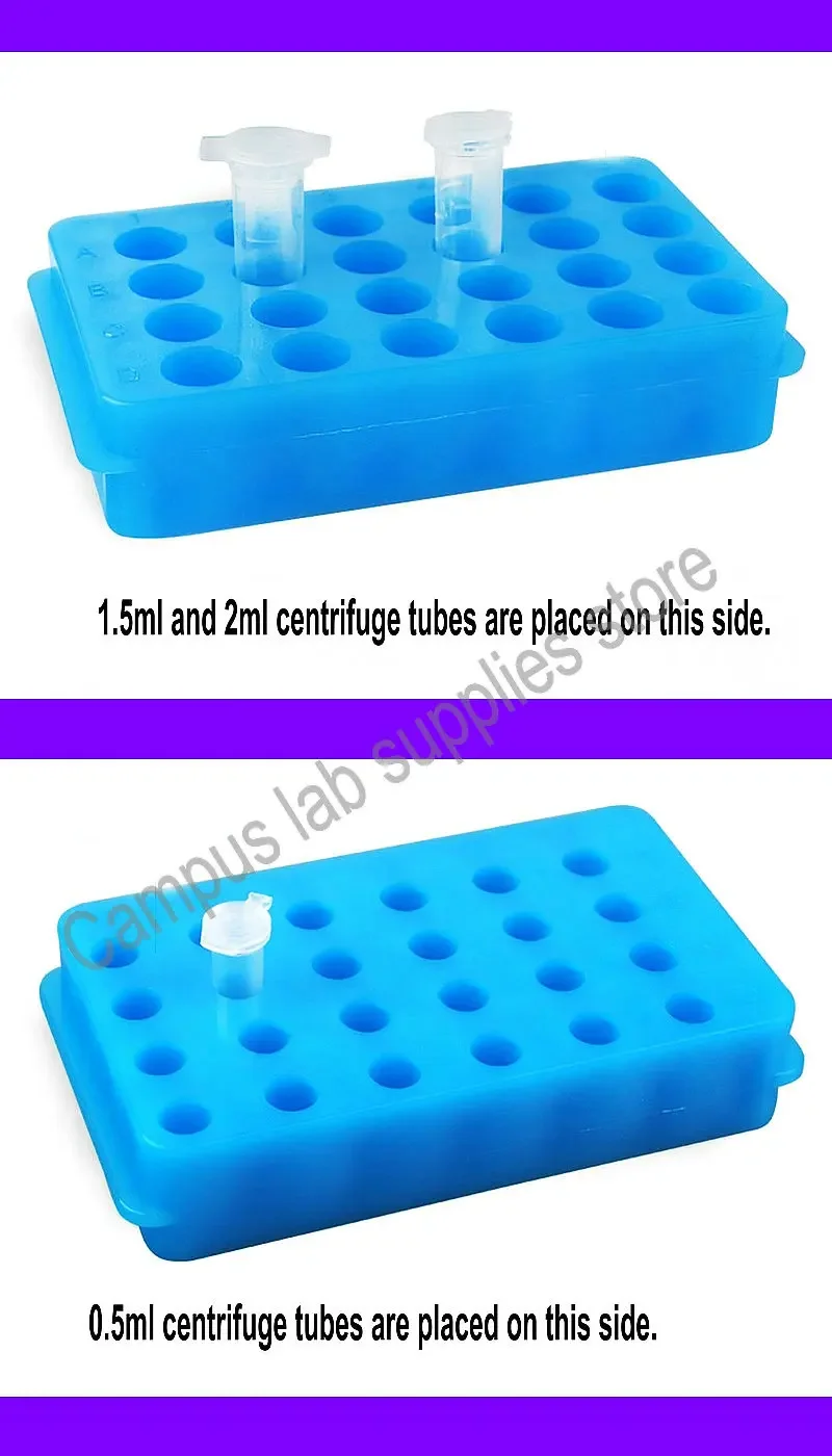 1pcs 0.5/1.5/2ml Lab Double-sided Used Plastic Centrifugal Tube Rack 24/32/48/60/80/96holes PCR Tube Holder