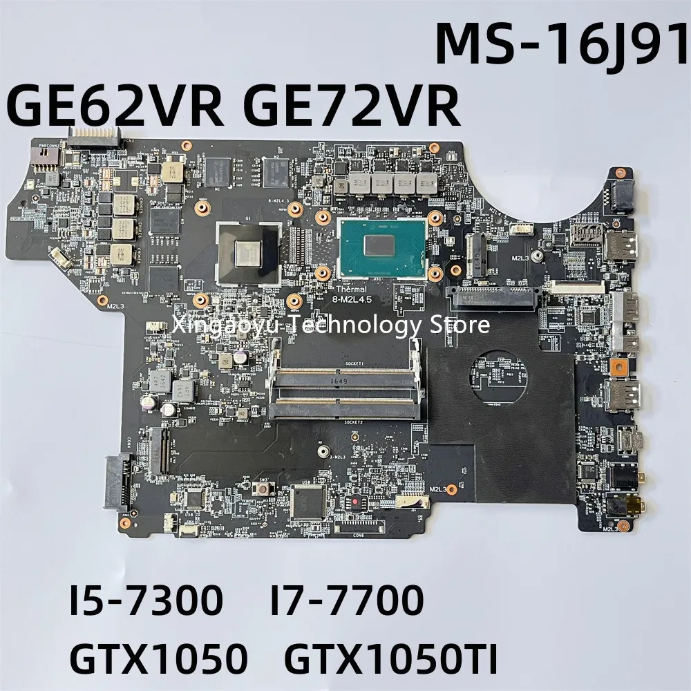 Placa base Original para ordenador portátil MSI GE62VR, GP62VR, GE72VR, MS-16J91, MS-17991, I5-7300, GTX1050, prueba 100%