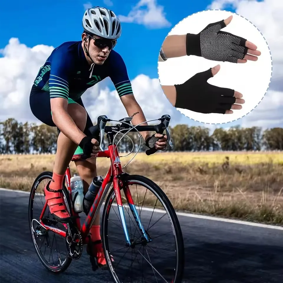 Non-slip Touch-Screen Nylon Gloves for Men Women in Summer Outdoor Cycling Work Fitness Breathable Non-slip Dispensing Gloves