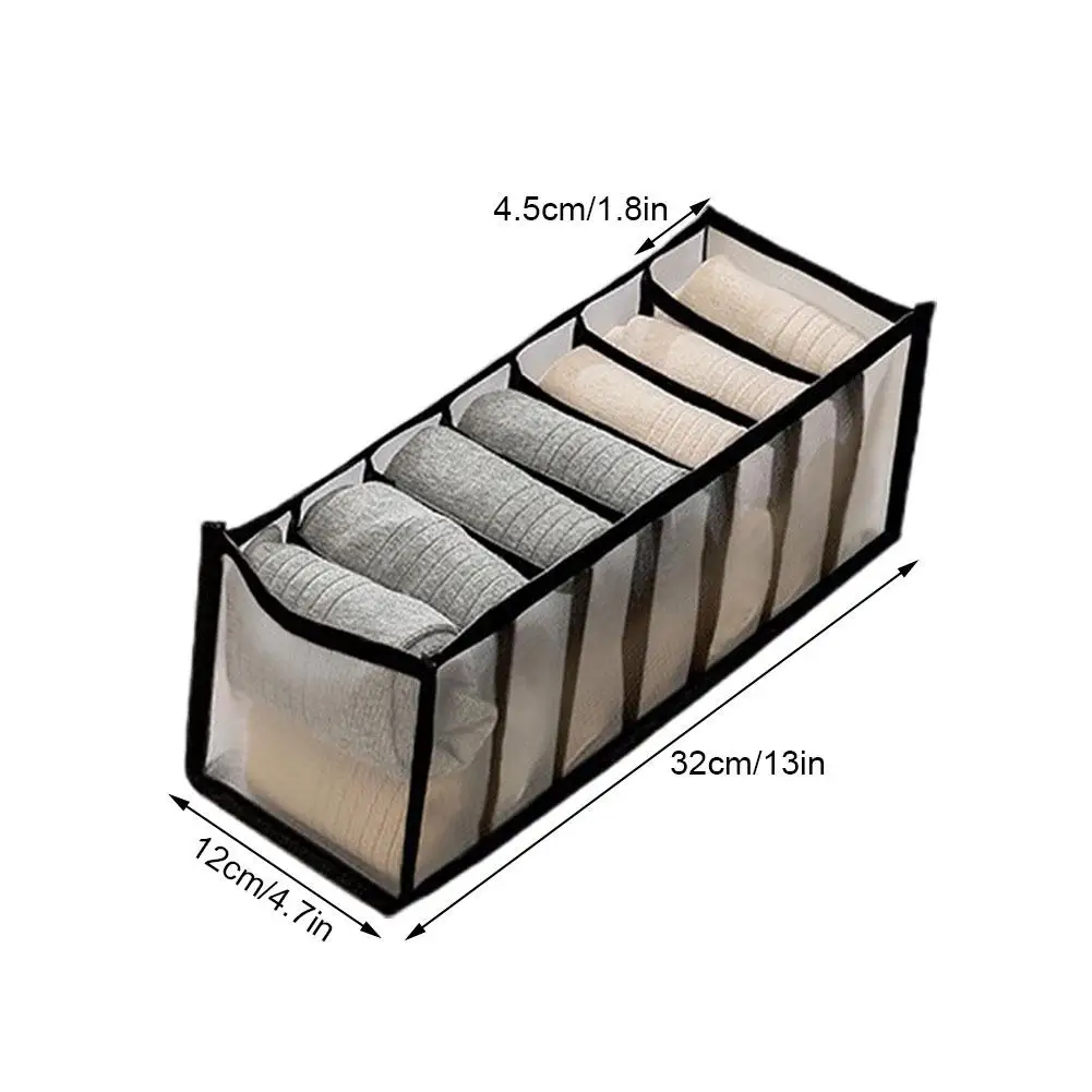 Boîte de rangement de maison à 7 grilles, tiroirs de ruche en maille, organisateur pour sous-vêtements de chambre, soutien-gorge, chaussettes, armoires, boîtes de séparation d'armoire de chambre à coucher