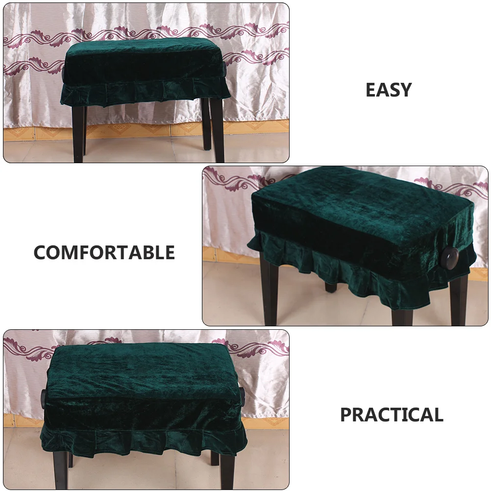 

Piano Stool Seat Cover Premium Material Scratch Resistant Elegant Color Suitable Multiple Occasions Easy Installation