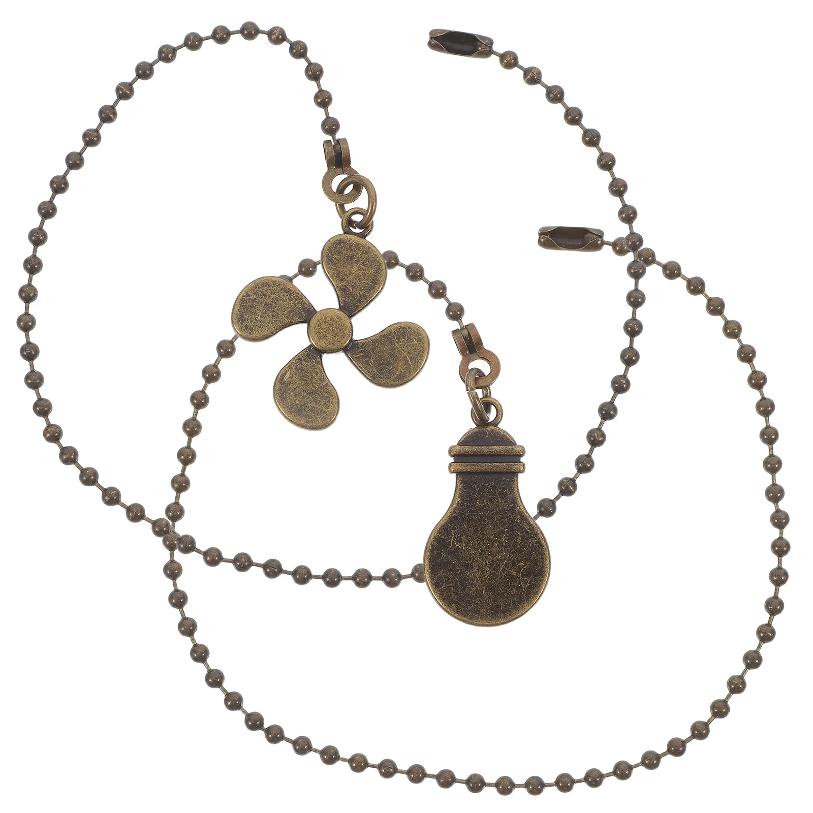 

2pcs Ceiling Fan Pull Chains Classic Decorative Iron Pendant Lamp Pull Extender Vintage Chandelier Lighting Fixtures