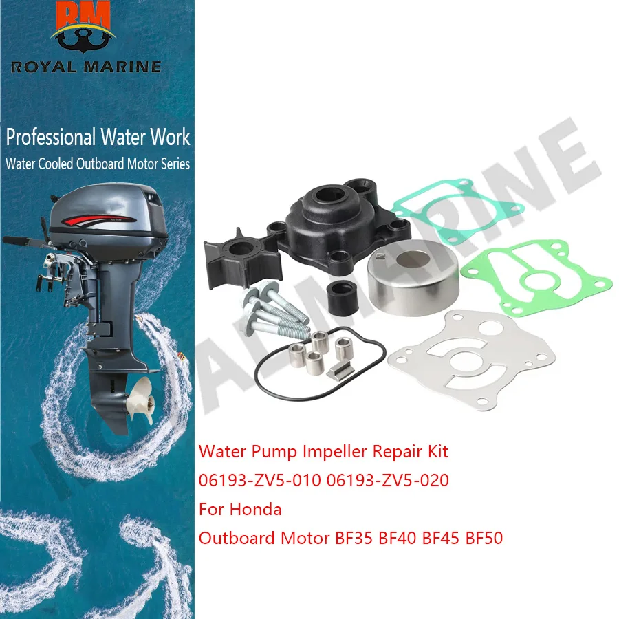 

Water Pump Impeller Repair Kit 06193-ZV5-010 06193-ZV5-020 For Honda Outboard Motor BF35 BF40 BF45 BF50 Boat Engine Parts