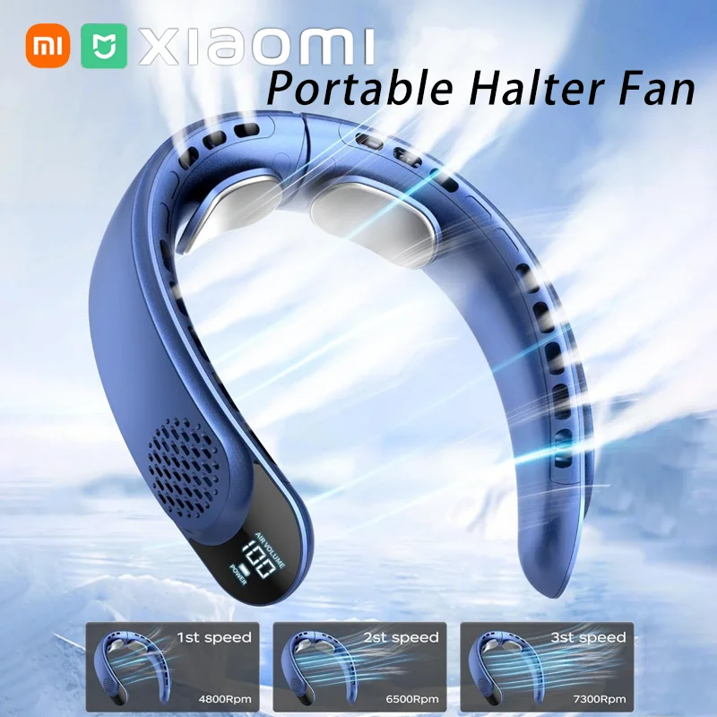 

Xiaomi MIJIA 3 Speeds Portable Neck Fan 4 Turbo Hands Free Bladeless Neck Cooler 4000mAh Battery Personal Wearable Fans 360° New