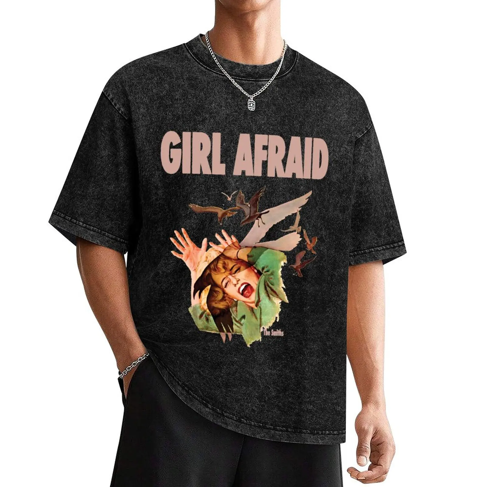 

Girl Afraid - The Smiths T-Shirt vintage clothes anime shirt cute tops shirts graphic tee outfits for men