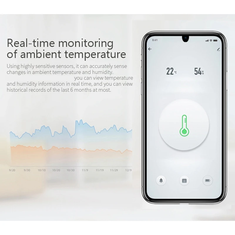 Graffiti Zigbee Smart Temperature And Humidity Sensor Smart Home Link Wireless Temperature And Humidity Sensor Durable