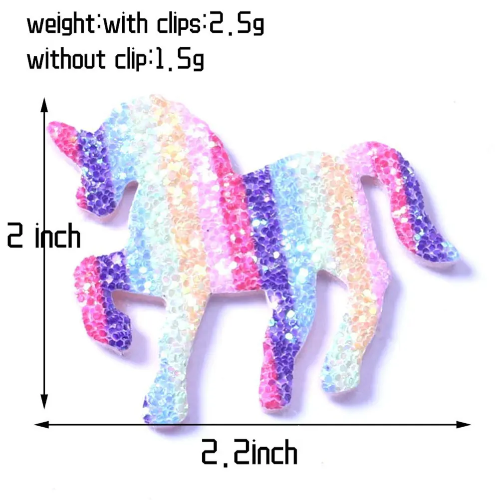 

10pcs Sequin Unicorn Hair Clips Glitter Baby Girl Accessories Hairpins Toddler Sparkly Barrette Kids Hairstyle Decorations