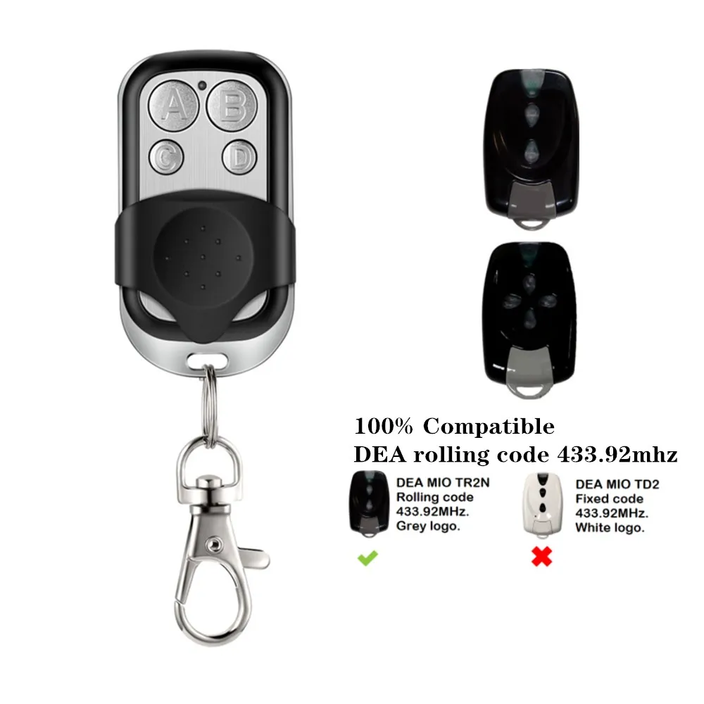 

DEA MIO TR2N Garage Remote Control Commander DEA Door Key Fob 433.92 MHz Transmitter