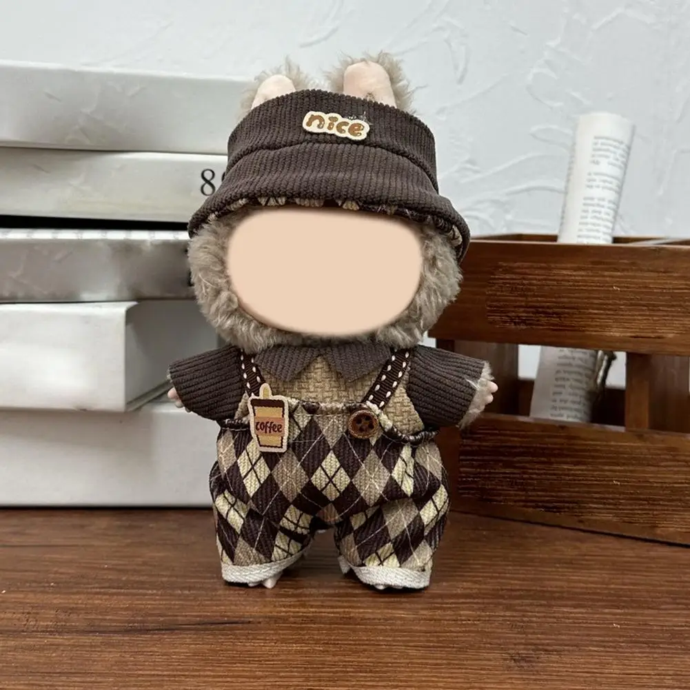 1 Juego de Mini ropa para muñeca, accesorios para muñeca de algodón Labubu de 17cm, traje de repuesto, regalo de ropa