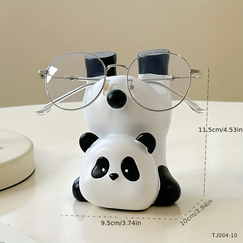 Collectible Figurines, Resin Panda Eyeglass Holder, Animal Eyeglass Stand - Decorative Eyewear Display Small Figurine Showcase