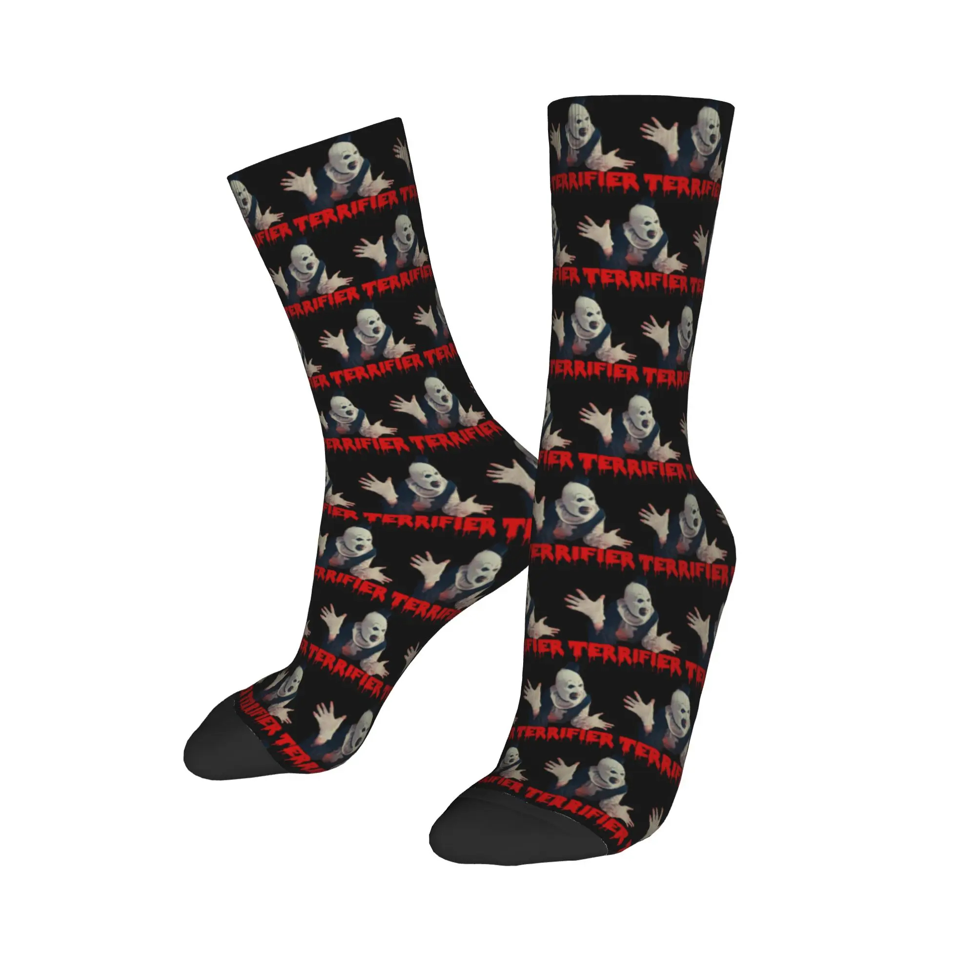 Winter Warm Fashion Unisex The Terrifier Art The Clown Socks  Breathable Soccer Socks
