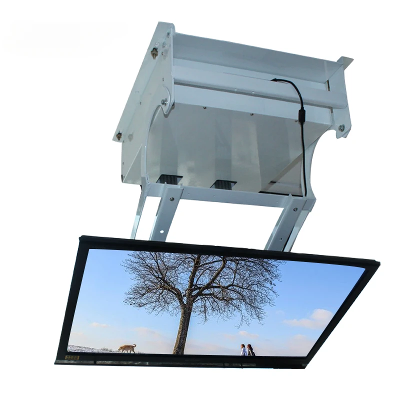 32-75inch Remote control Motorized Ceiling TV mount Flip down flip up Celling TV Lift for office bedrooms school room