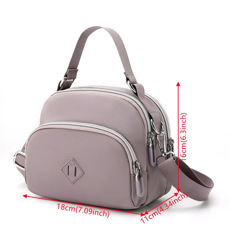 Women Casual Tote Top-handle Bags Nylon Handbags Waterproof Shopping Multi-pocket Shoulder Bag