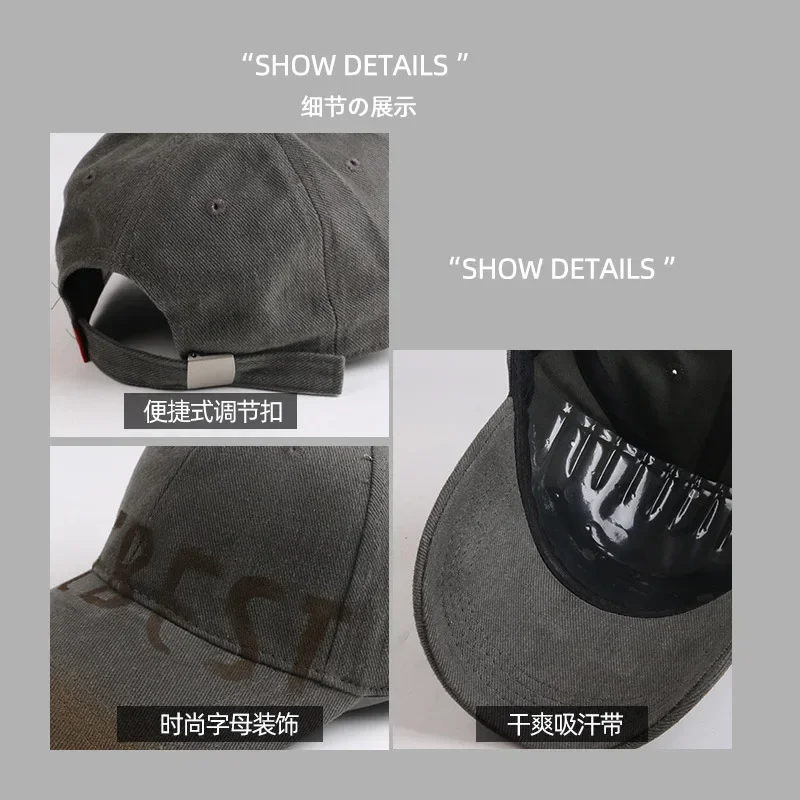 XXL OverSize Vintage Baseball Caps Letters Big Head Soft Cotton Extra Large Size Women's Low Profile Golf Hats Big Size Caps Men 3
