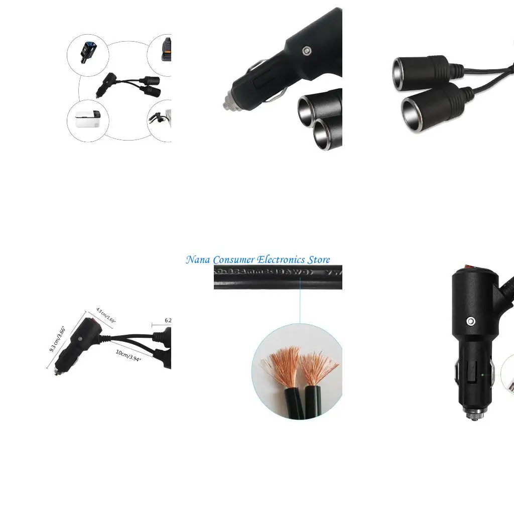 G7NE 12V/24V Portable Car Socket with Switch for GPS, and More