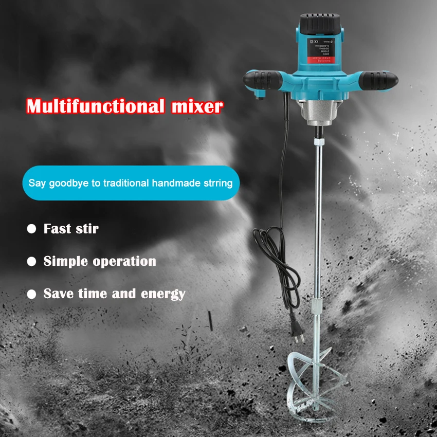 2100w Industrial Grade Mixer Hand-held Paint Cement Putty Powder Mixer Steering Wheel Six-speed Adjustable Electric Beating Tool