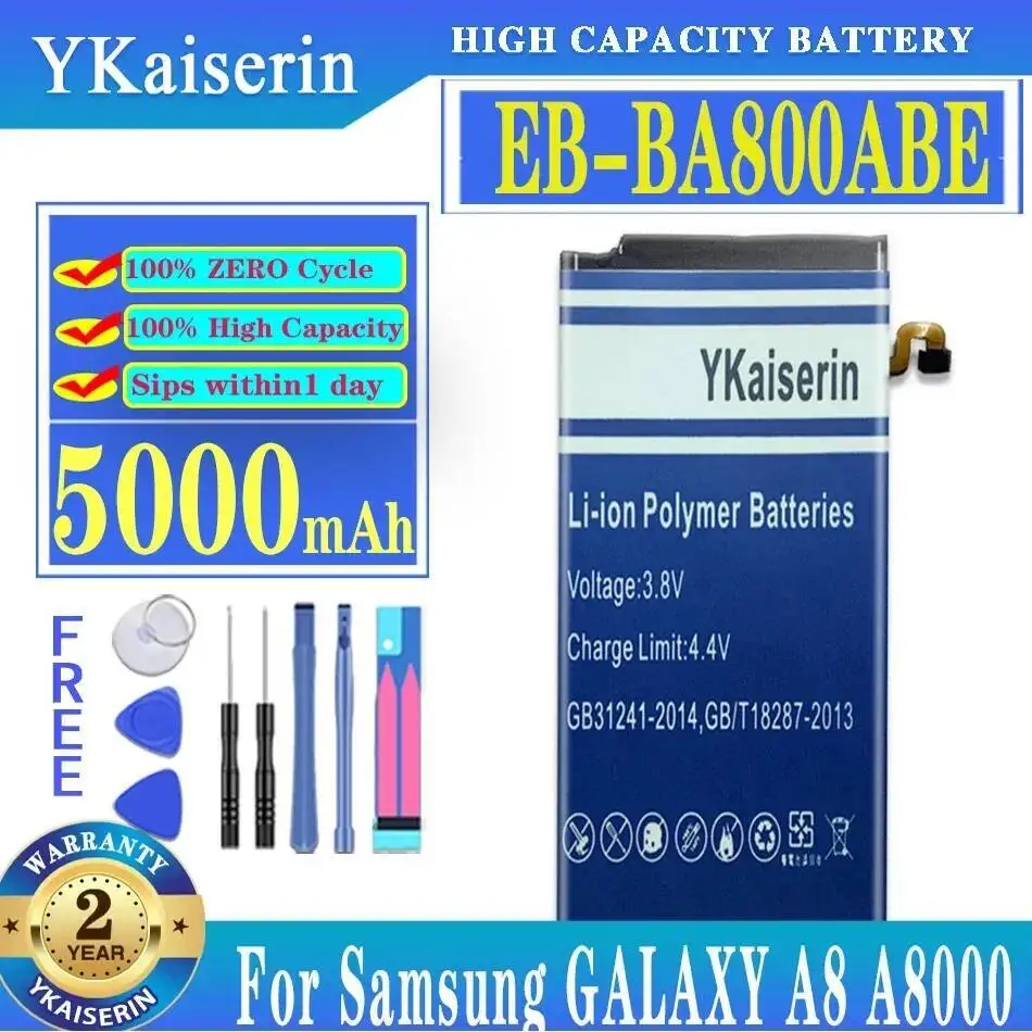 

Mobile Phone Battery EB-BA800ABE 5000Mah For Samsung Galaxy A8 A8000 A800F A800S A800YZ
