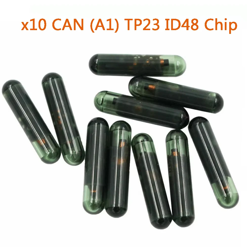 

DIYKEY 10pcs CAN (A1) TP23 ID48 Glass Transponder Ignition Chip for Volkswagen Remote Keys