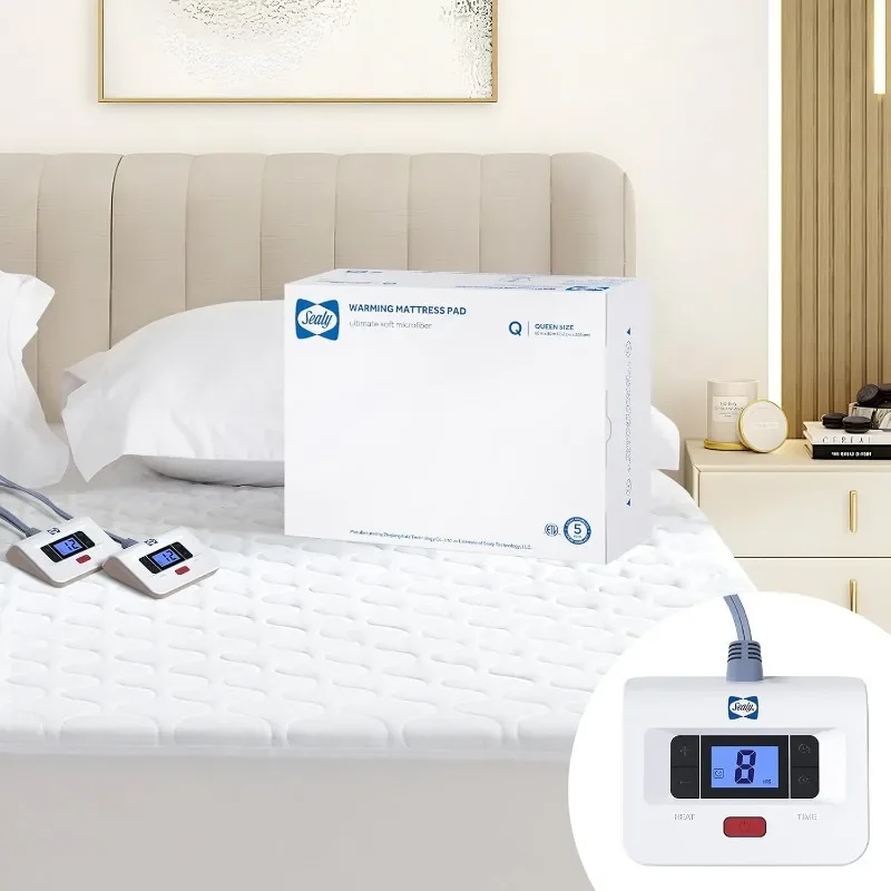 

Luxury Quilted Electric Bed Warmer with Dual Controller 10 Heat Settings & Auto Off 1-12 Hours