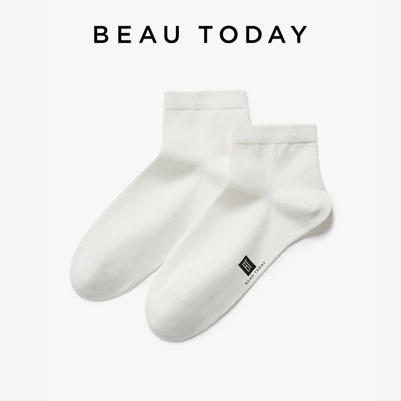 BEAUTODAY Ankle Socks Women Cotton Solid Color Breathable Low-Cut Socks Soft Ladies Basic Socks Handmade 97016