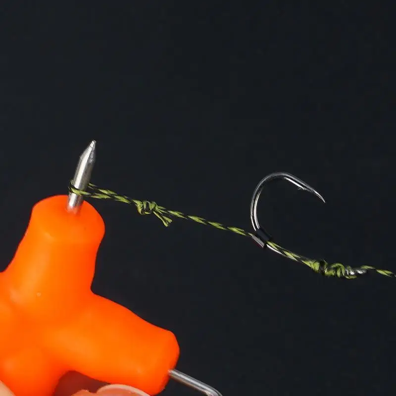 HUA صيد سمك الشبوط 4 في 1 المغلفة جديلة متجرد تلاعب أداة مجتذب خط أداة متعددة الأغراض المحمولة عقدة أداة الصيد الملحقات