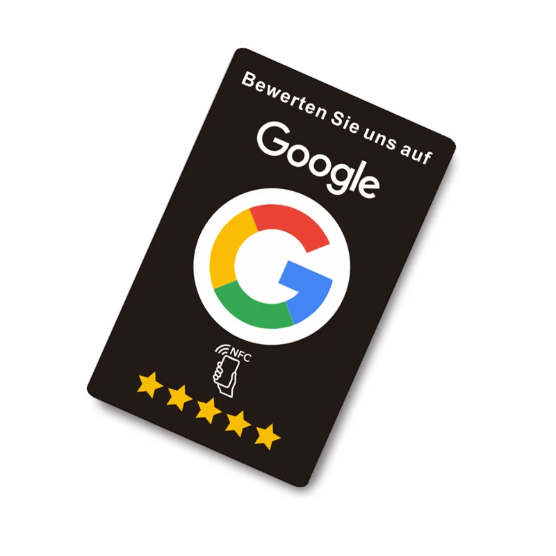 German Wording NFC-Enabled Google Reviews Cards Boost Your Business PVC Material Durable