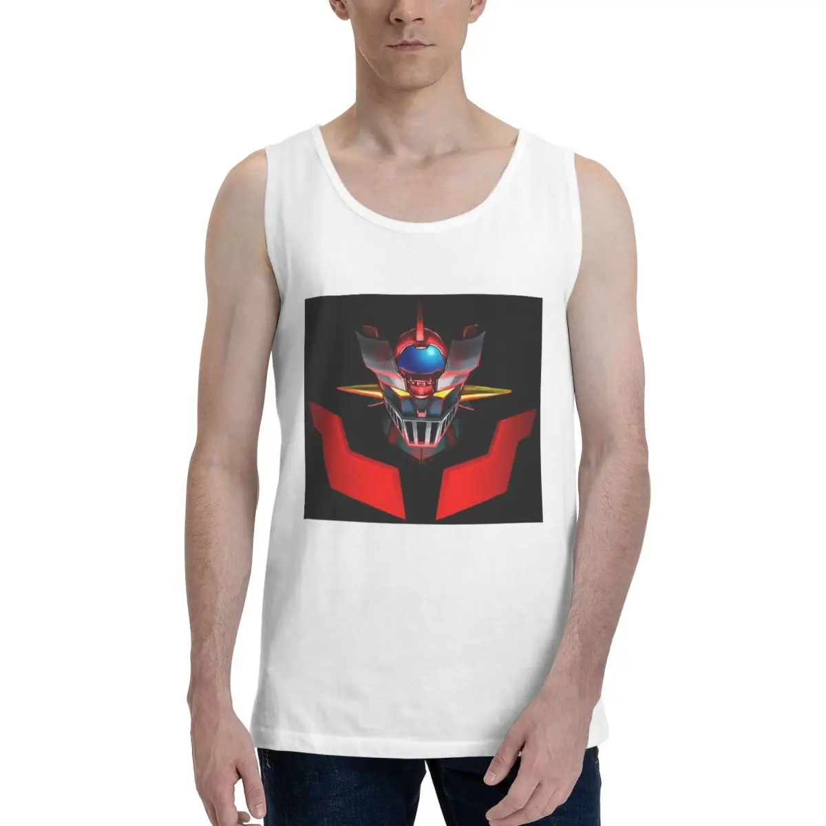 Nordic Mazinger Z Anime UFO Robot Sofa Grendizer Goldorak Men's Sweatshirt Vest Sleeveless Clothing Tees Men Tank Tops T-shirt