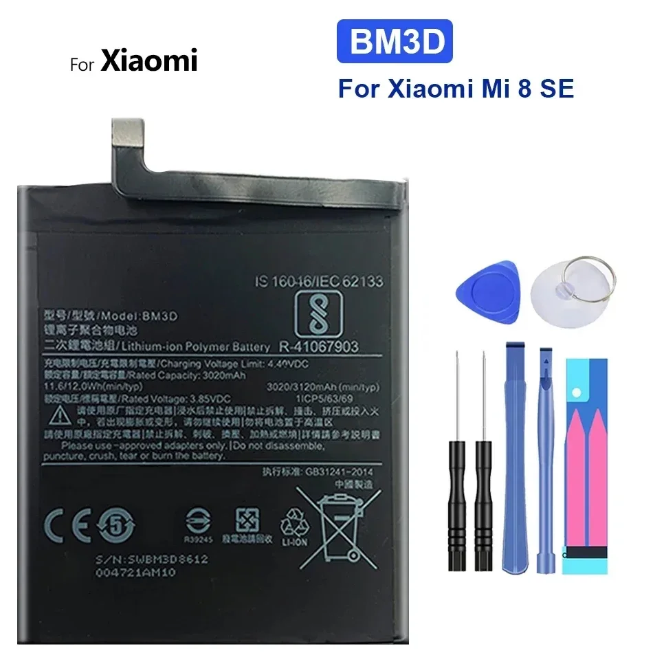 Battery For Xiaomi Mi Mix Max 2 3 4C 5 5X 5S 6 6X 8 Lite Pro 9 SE CC9 2S BM22 BM3L BM36 BM39 BM3E BM3B BM49 BM3M BM51 Bateria