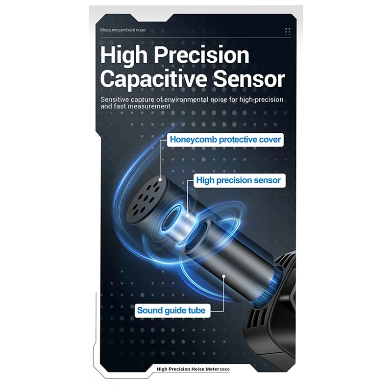 

ABVT- Decibel Meter Tester Precision Noise Meter 30-130Db Windproof Sponge Sound Measuring