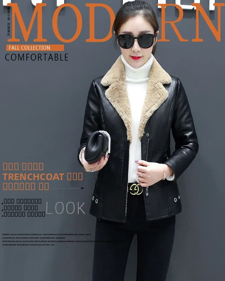 女性用レザージャケット 秋冬 ストリートスタイル ファッション PU素材 長袖 ジッパー開閉 多用途